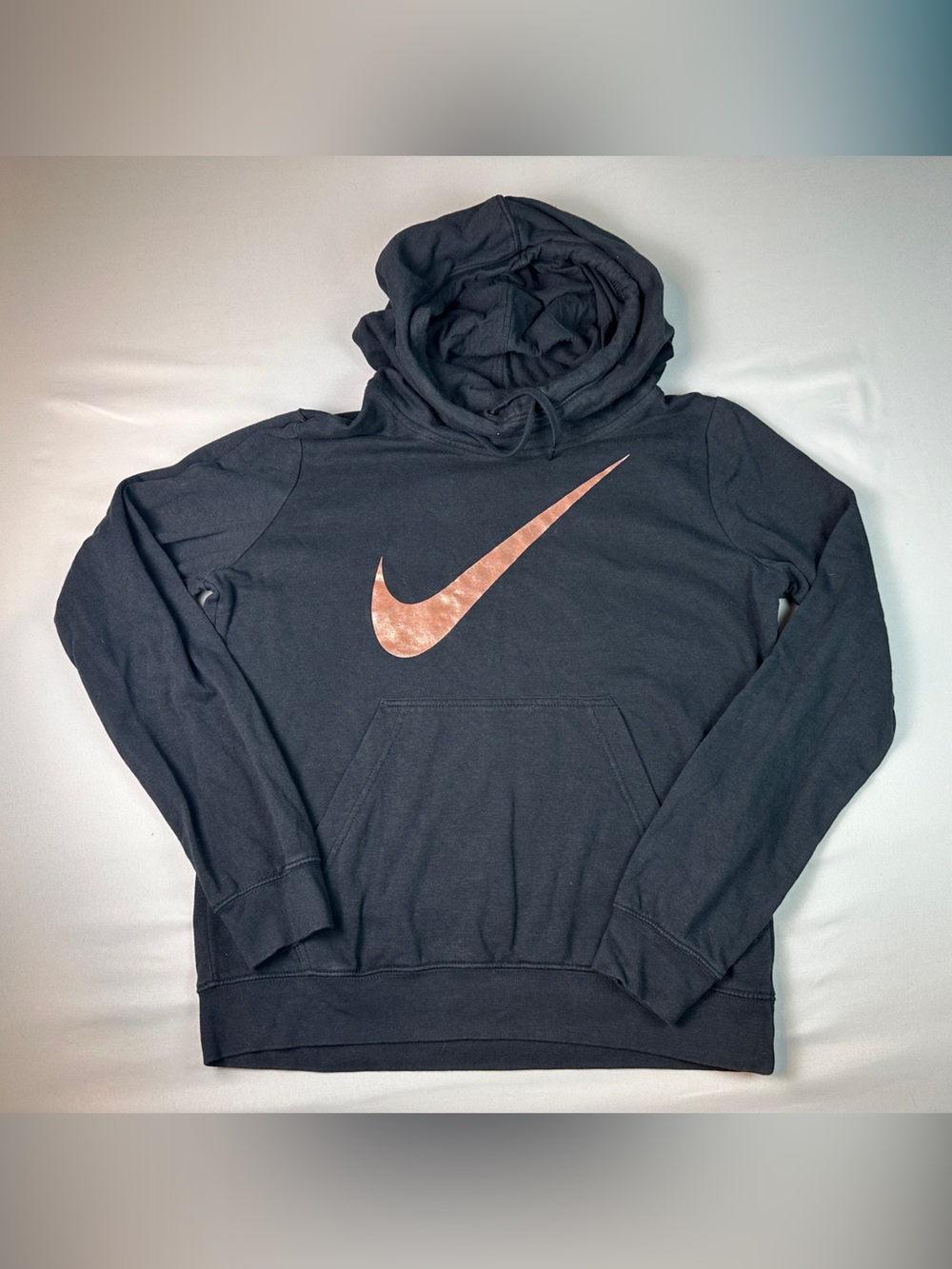 Nike Women’s Cowl Neck Sweatshirt Size Medium Black Hood Sporty Activewear
